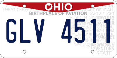 OH license plate GLV4511