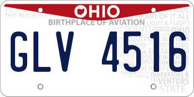 OH license plate GLV4516
