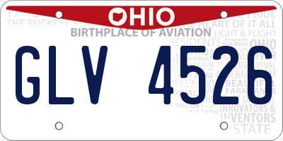 OH license plate GLV4526