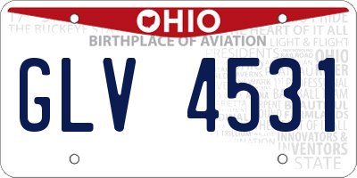 OH license plate GLV4531