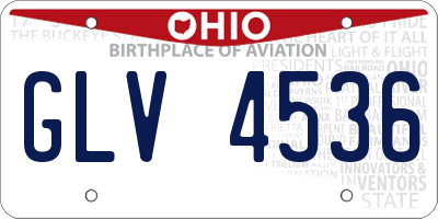 OH license plate GLV4536