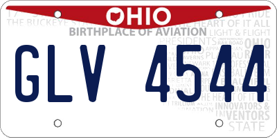 OH license plate GLV4544