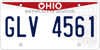 OH license plate GLV4561
