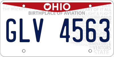 OH license plate GLV4563