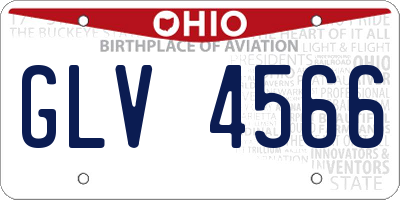OH license plate GLV4566