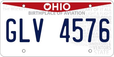 OH license plate GLV4576