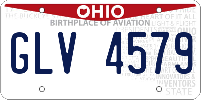OH license plate GLV4579