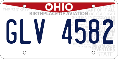 OH license plate GLV4582