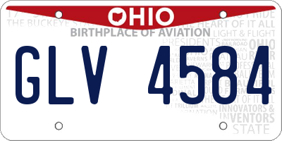 OH license plate GLV4584