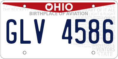 OH license plate GLV4586