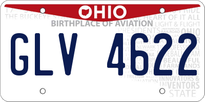 OH license plate GLV4622