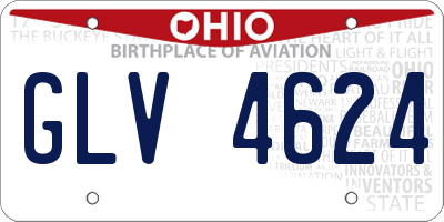 OH license plate GLV4624