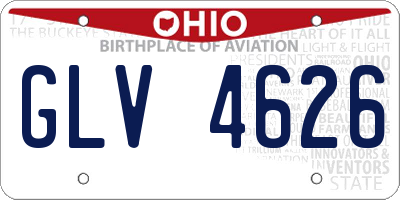 OH license plate GLV4626