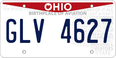 OH license plate GLV4627
