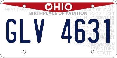 OH license plate GLV4631