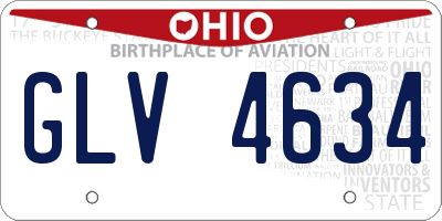 OH license plate GLV4634
