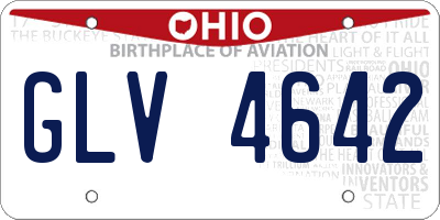 OH license plate GLV4642