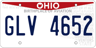 OH license plate GLV4652