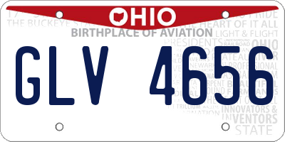 OH license plate GLV4656