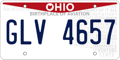 OH license plate GLV4657