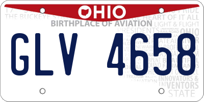 OH license plate GLV4658