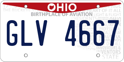 OH license plate GLV4667