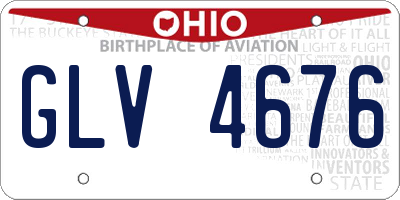 OH license plate GLV4676