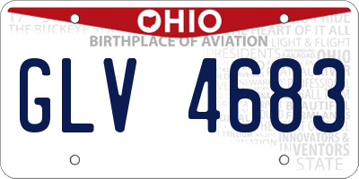 OH license plate GLV4683