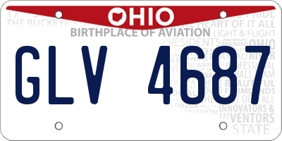 OH license plate GLV4687