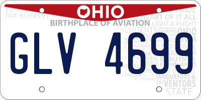 OH license plate GLV4699
