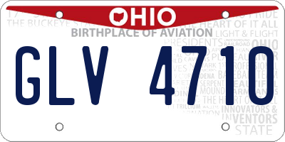 OH license plate GLV4710