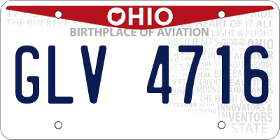 OH license plate GLV4716