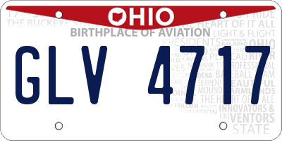 OH license plate GLV4717