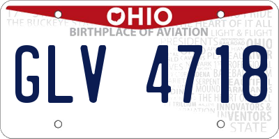 OH license plate GLV4718