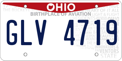 OH license plate GLV4719