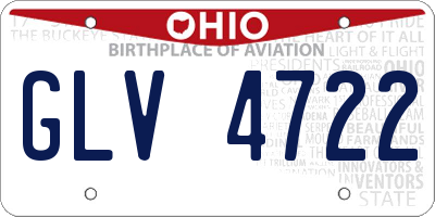 OH license plate GLV4722