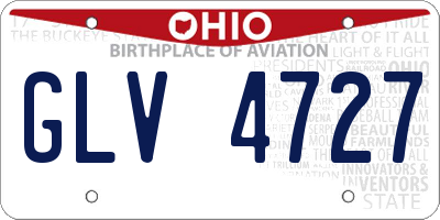 OH license plate GLV4727