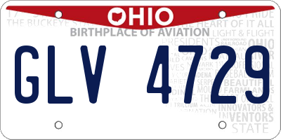 OH license plate GLV4729
