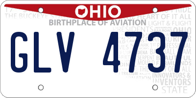 OH license plate GLV4737