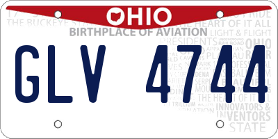OH license plate GLV4744