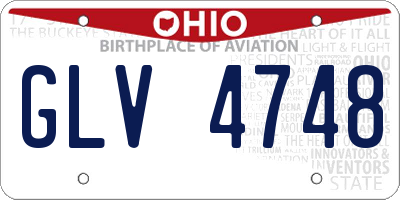 OH license plate GLV4748