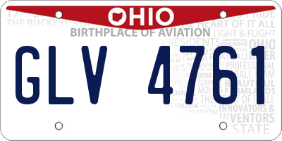 OH license plate GLV4761