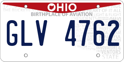 OH license plate GLV4762