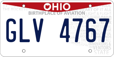 OH license plate GLV4767