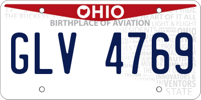OH license plate GLV4769