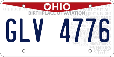 OH license plate GLV4776