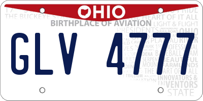 OH license plate GLV4777