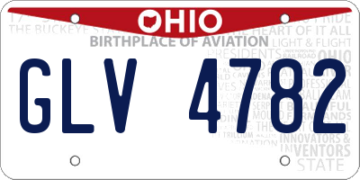 OH license plate GLV4782