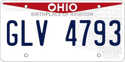 OH license plate GLV4793