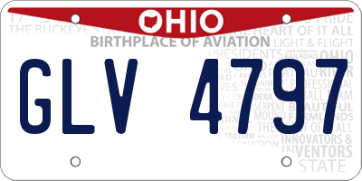 OH license plate GLV4797